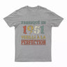 Lebonshirt T-shirt Premium Homme, Cadeau Aniversaire 1951 Fabriqué En 1951 Vieilli A La Perfection Gris