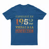 Lebonshirt T-shirt Premium Homme, Cadeau Aniversaire 1952 Fabriqué En 1952 Vieilli A La Perfection Bleu