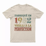 Lebonshirt T-shirt Premium Homme, Cadeau Aniversaire 1952 Fabriqué En 1952 Vieilli A La Perfection Naturel