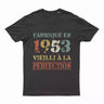 Lebonshirt T-shirt Premium Homme, Cadeau Aniversaire 1953 Fabriqué En 1953 Vieilli A La Perfection Noir