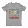 Lebonshirt T-shirt Premium Homme, Cadeau Aniversaire 1954 Fabriqué En 1954 Vieilli A La Perfection Gris