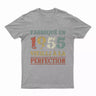 Lebonshirt T-shirt Premium Homme, Cadeau Aniversaire 1955 Fabriqué En 1955 Vieilli A La Perfection Gris