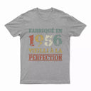 Lebonshirt T-shirt Premium Homme, Cadeau Aniversaire 1956 Fabriqué En 1956 Vieilli A La Perfection Gris