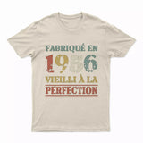 Lebonshirt T-shirt Premium Homme, Cadeau Aniversaire 1956 Fabriqué En 1956 Vieilli A La Perfection Naturel