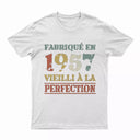 Lebonshirt T-shirt Premium Homme, Cadeau Aniversaire 1957 Fabriqué En 1957 Vieilli A La Perfection Blanc