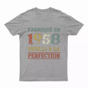 Lebonshirt T-shirt Premium Homme, Cadeau Aniversaire 1958 Fabriqué En 1958 Vieilli A La Perfection Gris