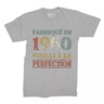 Lebonshirt T-shirt Premium Homme, Cadeau Aniversaire 1960 Fabriqué En 1960 Vieilli A La Perfection Gris