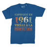 Lebonshirt T-shirt Premium Homme, Cadeau Aniversaire 1961 Fabriqué En 1961 Vieilli A La Perfection Bleu