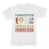 Lebonshirt T-shirt Premium Homme, Cadeau Aniversaire 1962 Fabriqué En 1962 Vieilli A La Perfection Blanc