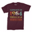 Lebonshirt T-shirt Premium Homme, Cadeau Aniversaire 1964 Fabriqué En 1964 Vieilli A La Perfection Bordeaux