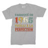 Lebonshirt T-shirt Premium Homme, Cadeau Aniversaire 1965 Fabriqué En 1965 Vieilli A La Perfection Gris