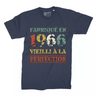 Lebonshirt T-shirt Premium Homme, Cadeau Aniversaire 1966 Fabriqué En 1966 Vieilli A La Perfection Marine