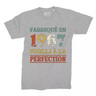 Lebonshirt T-shirt Premium Homme, Cadeau Aniversaire 1967 Fabriqué En 1967 Vieilli A La Perfection Gris