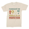 Lebonshirt T-shirt Premium Homme, Cadeau Aniversaire 1967 Fabriqué En 1967 Vieilli A La Perfection Naturel