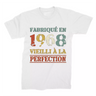 Lebonshirt T-shirt Premium Homme, Cadeau Aniversaire 1968 Fabriqué En 1968 Vieilli A La Perfection Blanc