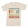 Lebonshirt T-shirt Premium Homme, Cadeau Aniversaire 1968 Fabriqué En 1968 Vieilli A La Perfection Naturel