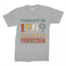 Lebonshirt T-shirt Premium Homme, Cadeau Aniversaire 1969 Fabriqué En 1969 Vieilli A La Perfection Gris