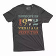 Lebonshirt T-shirt Premium Homme, Cadeau Aniversaire 1972 Fabriqué En 1972 Vieilli A La Perfection Noir