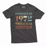 Lebonshirt T-shirt Premium Homme, Cadeau Aniversaire 1972 Fabriqué En 1972 Vieilli A La Perfection Noir