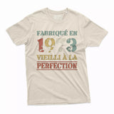 Lebonshirt T-shirt Premium Homme, Cadeau Aniversaire 1973 Fabriqué En 1973 Vieilli A La Perfection Naturel