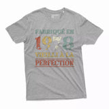 Lebonshirt T-shirt Premium Homme, Cadeau Aniversaire 1978 Fabriqué En 1978 Vieilli A La Perfection Gris