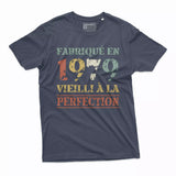 Lebonshirt T-shirt Premium Homme, Cadeau Aniversaire 1979 Fabriqué En 1979 Vieilli A La Perfection Marine