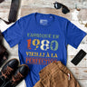 Lebonshirt T-shirt Premium Homme, Cadeau Aniversaire 1980 Fabriqué En 1980 Vieilli A La Perfection Bleu