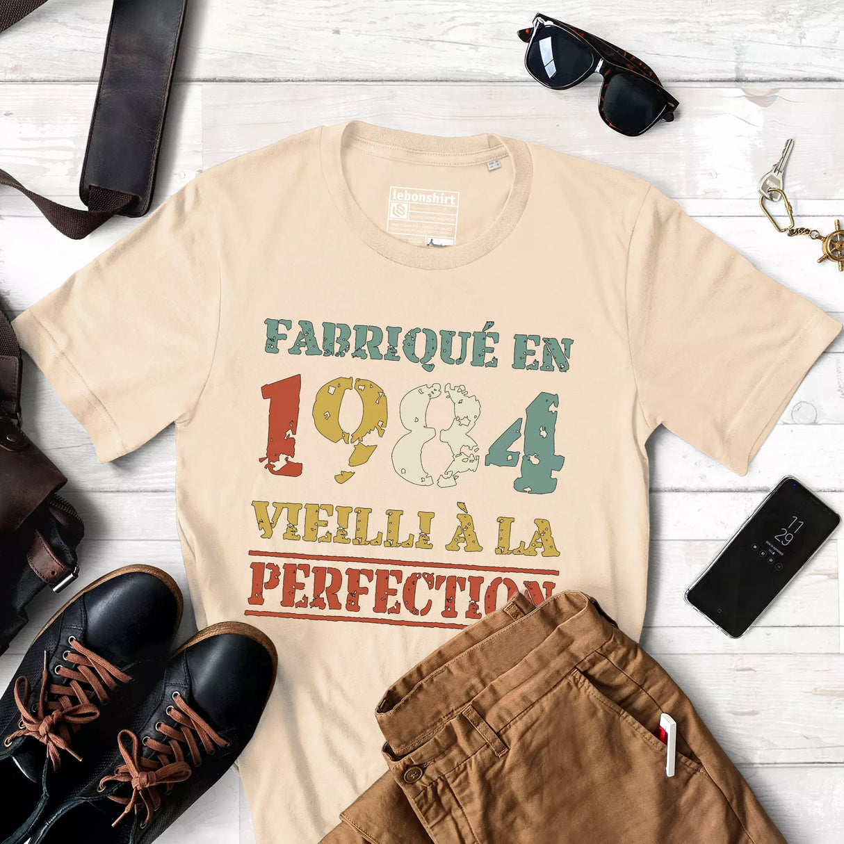 Lebonshirt - T-shirt Premium Homme 100% Coton Bio - Première Fête Des –  lebonshirt
