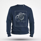 Lebonshirt® Créez Votre Propre Pull Personnalisé Avec Photo Imprimée Sweatshirt Premium Bio Unisexe Marine