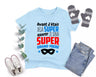 Lebonshirt® T-shirt Premium Enfant 100% Coton Bio - Avant J'étais Déjà Super, Bientôt Je Serai Super Grand Frère - L270422S18 - Bleu