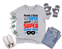 Lebonshirt® T-shirt Premium Enfant 100% Coton Bio - Avant J'étais Déjà Super, Bientôt Je Serai Super Grand Frère - L270422S18 - Gris