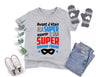 Lebonshirt® T-shirt Premium Enfant 100% Coton Bio - Avant J'étais Déjà Super, Bientôt Je Serai Super Grand Frère - L270422S18 - Gris