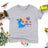 Lebonshirt® T-shirt Premium Enfant 100% Coton Bio - Big Brother Saurus, Grand-frère Dinosaure - L270422S19 - Gris