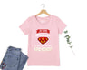 Lebonshirt® T-shirt Premium Femme Coton Bio - Je Suis Maman, Et Vous, Quel Est Votre Super Pouvoir, Cadeau Super Maman - L060522S21 - Rose