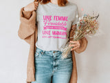 Lebonshirt® T-shirt Premium Femme Coton Bio - Une Femme Formidable Donne Toujours Une Maman Exceptionnelle - L050522S13