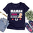 Lebonshirt® T-shirt Premium Femme En Coton Bio - Maman En 2023 - Cadeau Femme Enceinte & Jeune Maman - L220422S18 - Marine