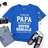 Lebonshirt® T-shirt Premium Homme 100% Coton Bio - Je Suis Un Papa Fier d'Une Fille Super Géniale, Elle m'a Acheté Ce T-shirt - L270422S22 - Bleu