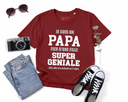 Lebonshirt® T-shirt Premium Homme 100% Coton Bio - Je Suis Un Papa Fier d'Une Fille Super Géniale, Elle m'a Acheté Ce T-shirt - L270422S22 - Bordeaux