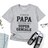 Lebonshirt® T-shirt Premium Homme 100% Coton Bio - Je Suis Un Papa Fier d'Une Fille Super Géniale, Elle m'a Acheté Ce T-shirt - L270422S22 - Gris