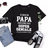Lebonshirt® T-shirt Premium Homme 100% Coton Bio - Je Suis Un Papa Fier d'Une Fille Super Géniale, Elle m'a Acheté Ce T-shirt - L270422S22 - Noir