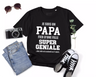 Lebonshirt® T-shirt Premium Homme 100% Coton Bio - Je Suis Un Papa Fier d'Une Fille Super Géniale, Elle m'a Acheté Ce T-shirt - L270422S22 - Noir