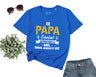 Lebonshirt® T-shirt Premium Homme Coton Bio - Ce Papa Génial Apparteint À, Cadeau Perrsonnalisé Pour Papa Fête Des Pères - L090522S25 - Bleu