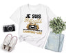 Lebonshirt® T-shirt Premium Homme Coton Bio - Je Suis Retraité - Mon Boulot Est De Conduire Un Camping Car - L270423S25 - Blanc