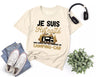 Lebonshirt® T-shirt Premium Homme Coton Bio - Je Suis Retraité - Mon Boulot Est De Conduire Un Camping Car - L270423S25 - Naturel