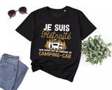 Lebonshirt® T-shirt Premium Homme Coton Bio - Je Suis Retraité - Mon Boulot Est De Conduire Un Camping Car - L270423S25 - Noir