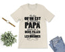 Lebonshirt® T-shirt Premium Homme Coton Bio - On Est Le Meilleur Papa Quand On A Deux Filles Comme Les Miennes - L010122S02 Naturel