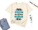 Lebonshirt® T-shirt Premium Homme Coton Bio - Papa, On A Essayé De Te Trouver Le Meilleur Cadeau Possible Mais Tu Nous As Déjà - L240222S01 Naturel