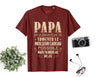 Lebonshirt® T-shirt Premium Homme Coton Bio - Papa, On A Essayé De Te Trouver Le Meilleur Cadeau Possible, Mais Tu Nous As Déjà - L010122S01 Bordeaux