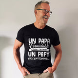 Lebonshirt® T-shirt Premium Homme Coton Bio - Un Papa Formiadable Donne Toujours Un Papy Exceptionnel - L290422S17