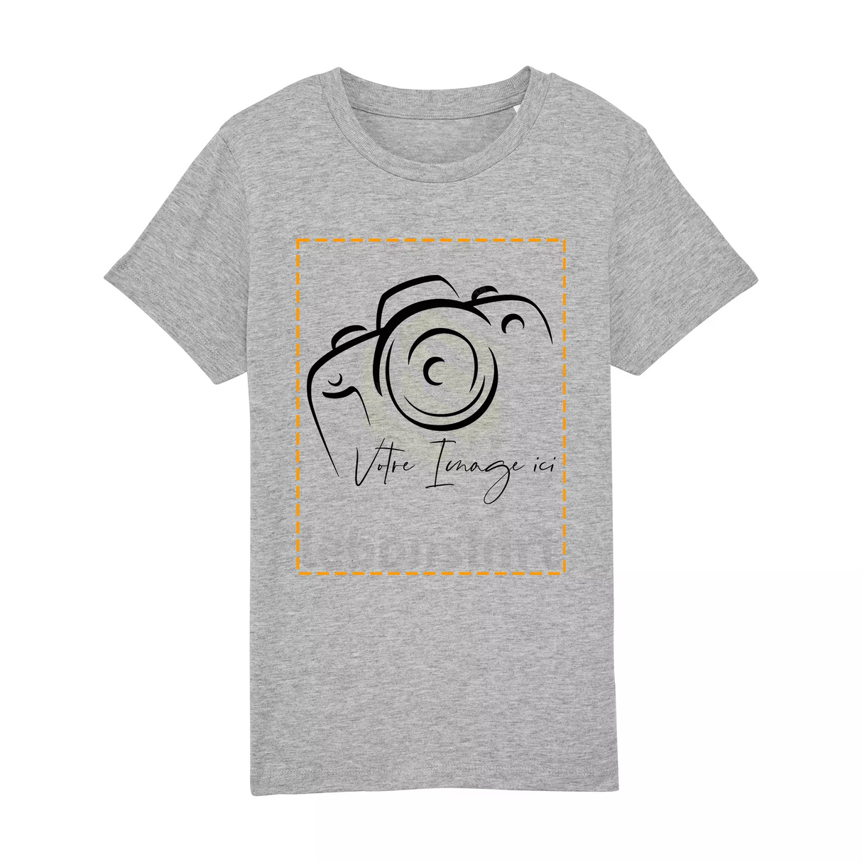 Lebonshirt® Créez Votre Propre T-Shirt Personnalisé Avec Photo Imprimée T-Shirt Premium Enfant 100% Coton Bio Gris